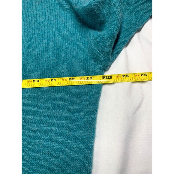 MAGASCHONI 100% Cashmere Sweater Womens Size L Teal Green Relaxed NWT - Picture 4 of 7